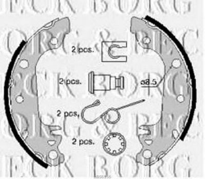 BORG & BECK bbs6156 -  Комплект тормозных колодок